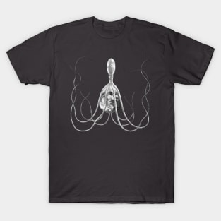 Octopus with moon, surreal vintage artwork T-Shirt